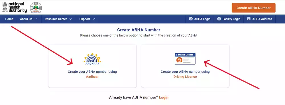 Abha Card Registration Process
